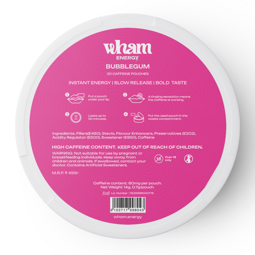Wham Energy Bubblegum - 80mg
